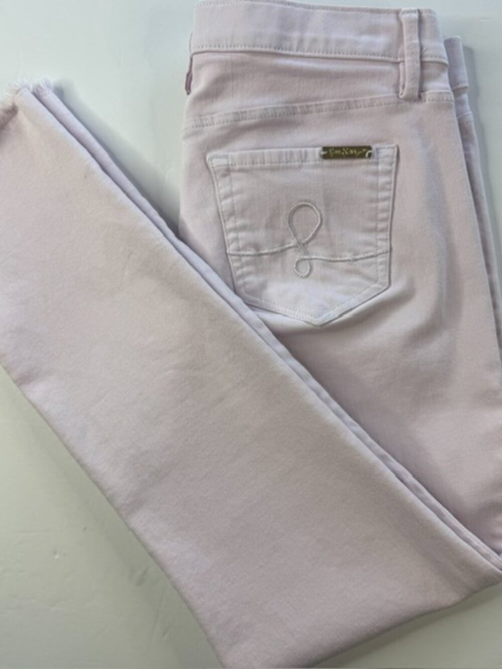 Lilly Pulitzer Lavender Jeans Size 8 Skinny Raw Hem